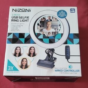 USB Selfie Ring Light - Black